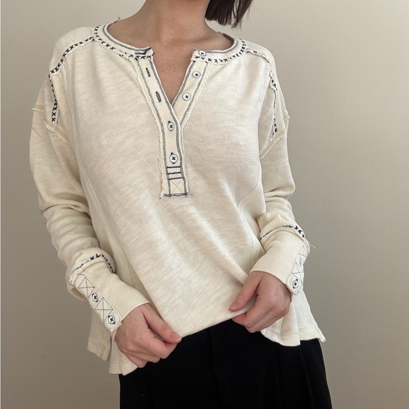 Free People Taylor Henley tunic top New NWOT - Picture 2 of 5